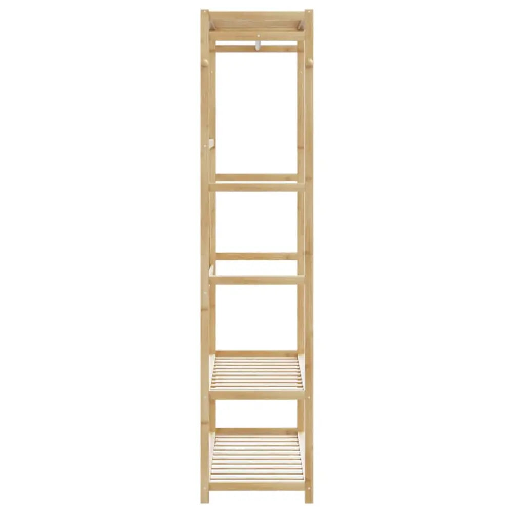 Kledingrek met schappen 110x40x175 cm bamboe - Kledingrekken & kastinrichting