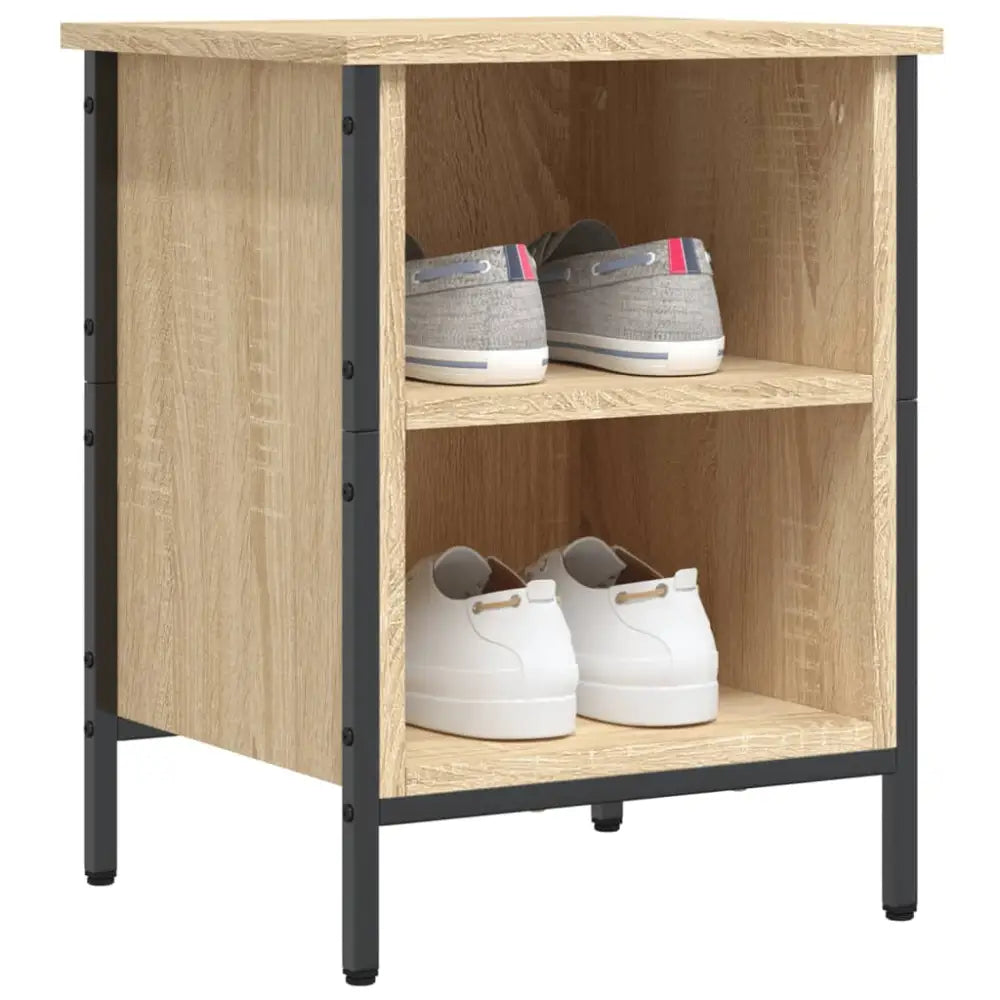 Schoenenkast 38x35x50 cm bewerkt hout sonoma eikenkleurig - Schoenenrekken