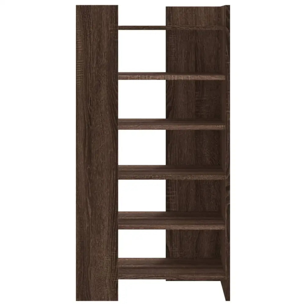 Schoenenkast 52x37,5x100 cm bewerkt hout bruin eikenkleurig - Schoenenrekken