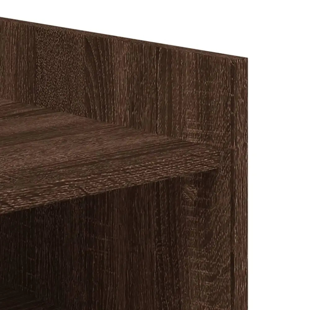 Schoenenkast 52x37,5x100 cm bewerkt hout bruin eikenkleurig - Schoenenrekken