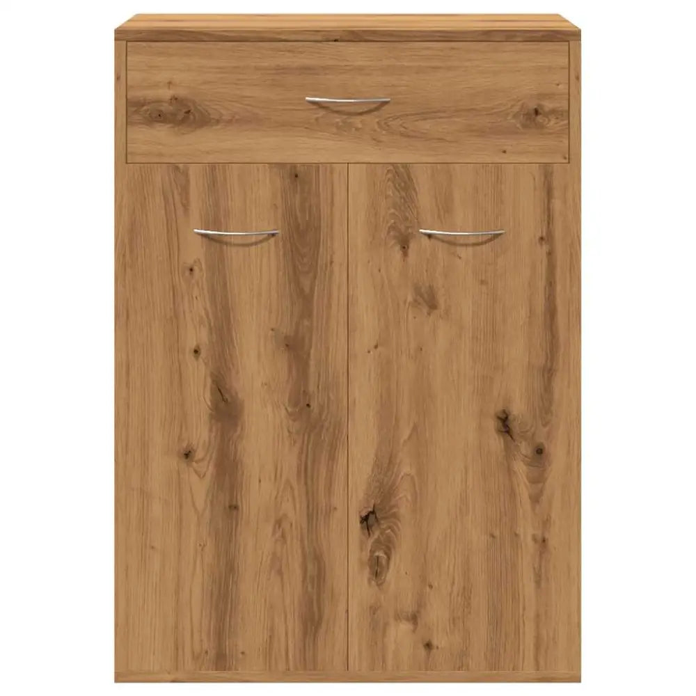 Schoenenkast 60x35x84 cm bewerkt hout artisanaal eikenkleur - Schoenenrekken