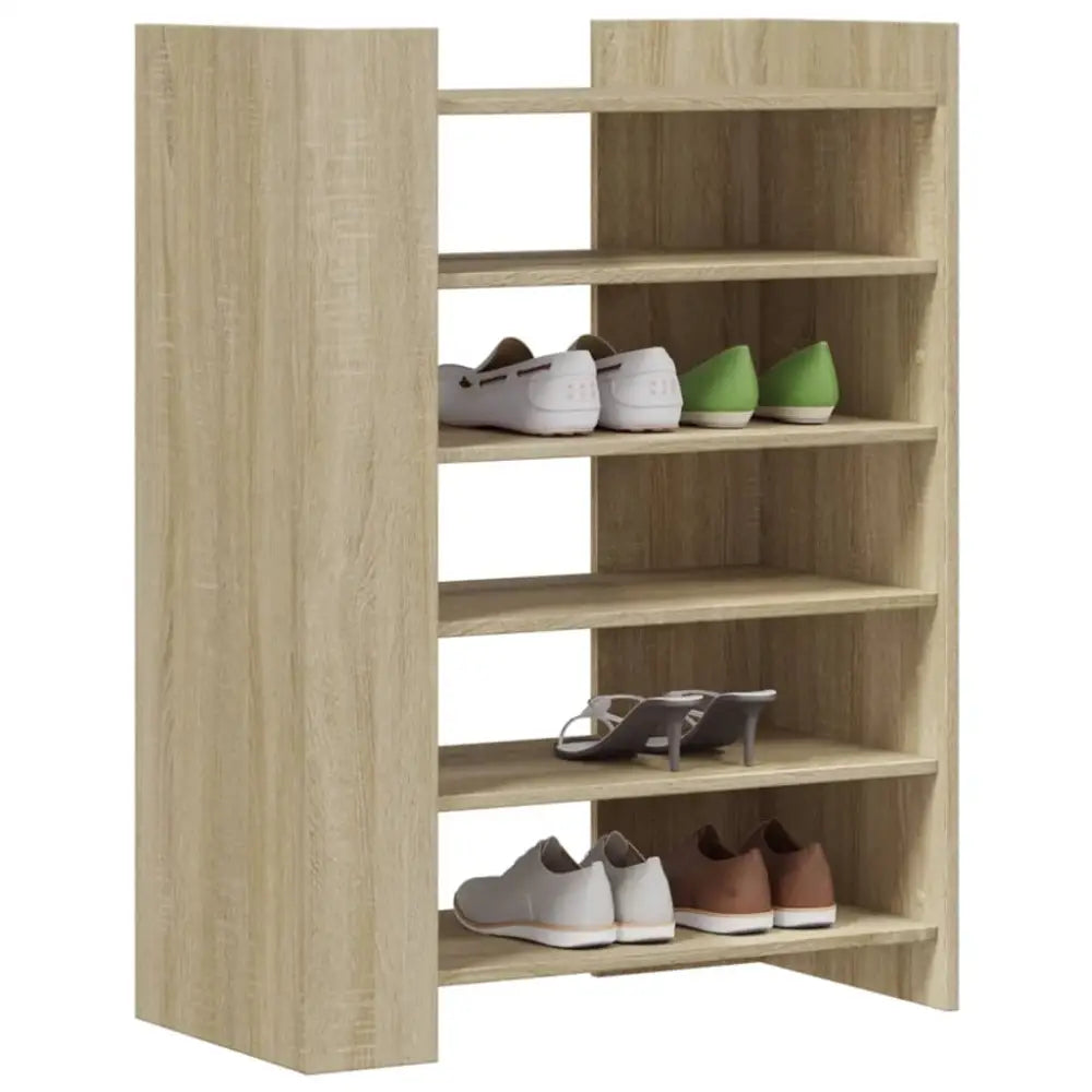 Schoenenkast 74,5x37,5x100 cm bewerkt hout sonoma eikenkleurig - Schoenenrekken