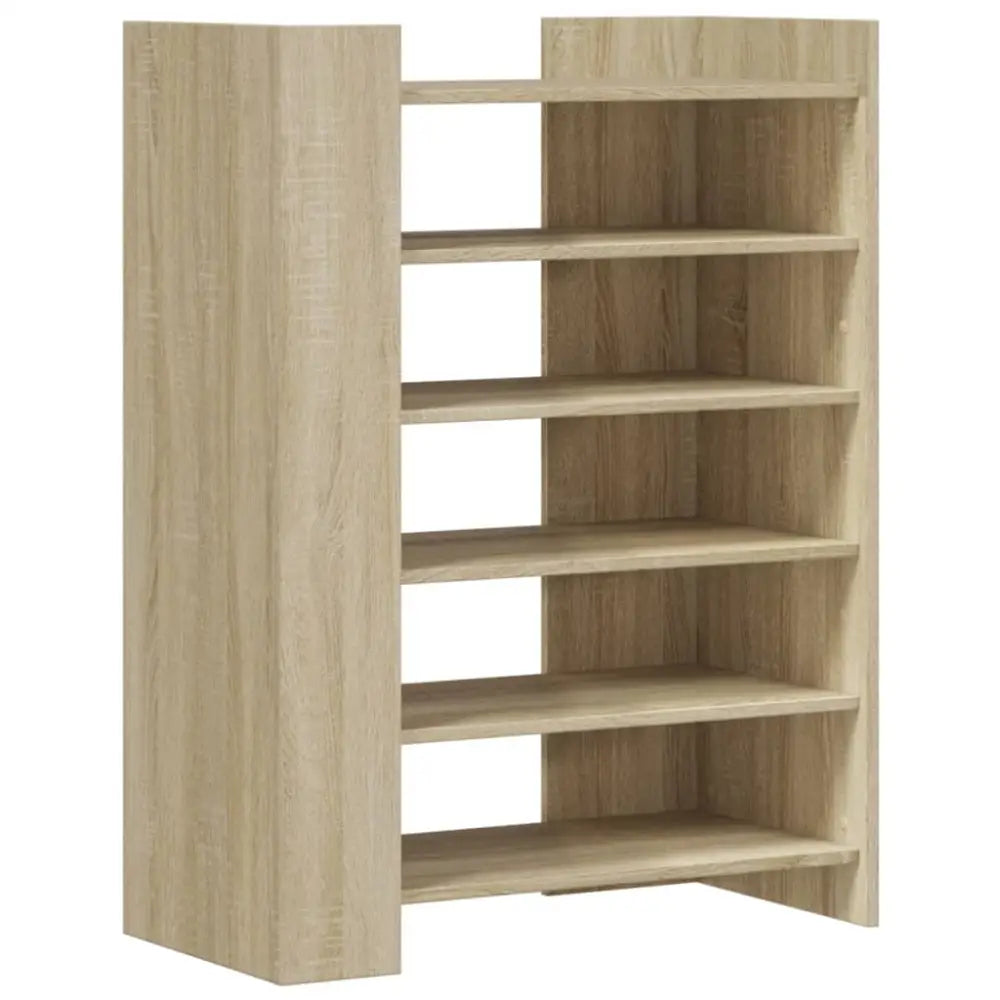 Schoenenkast 74,5x37,5x100 cm bewerkt hout sonoma eikenkleurig - Schoenenrekken