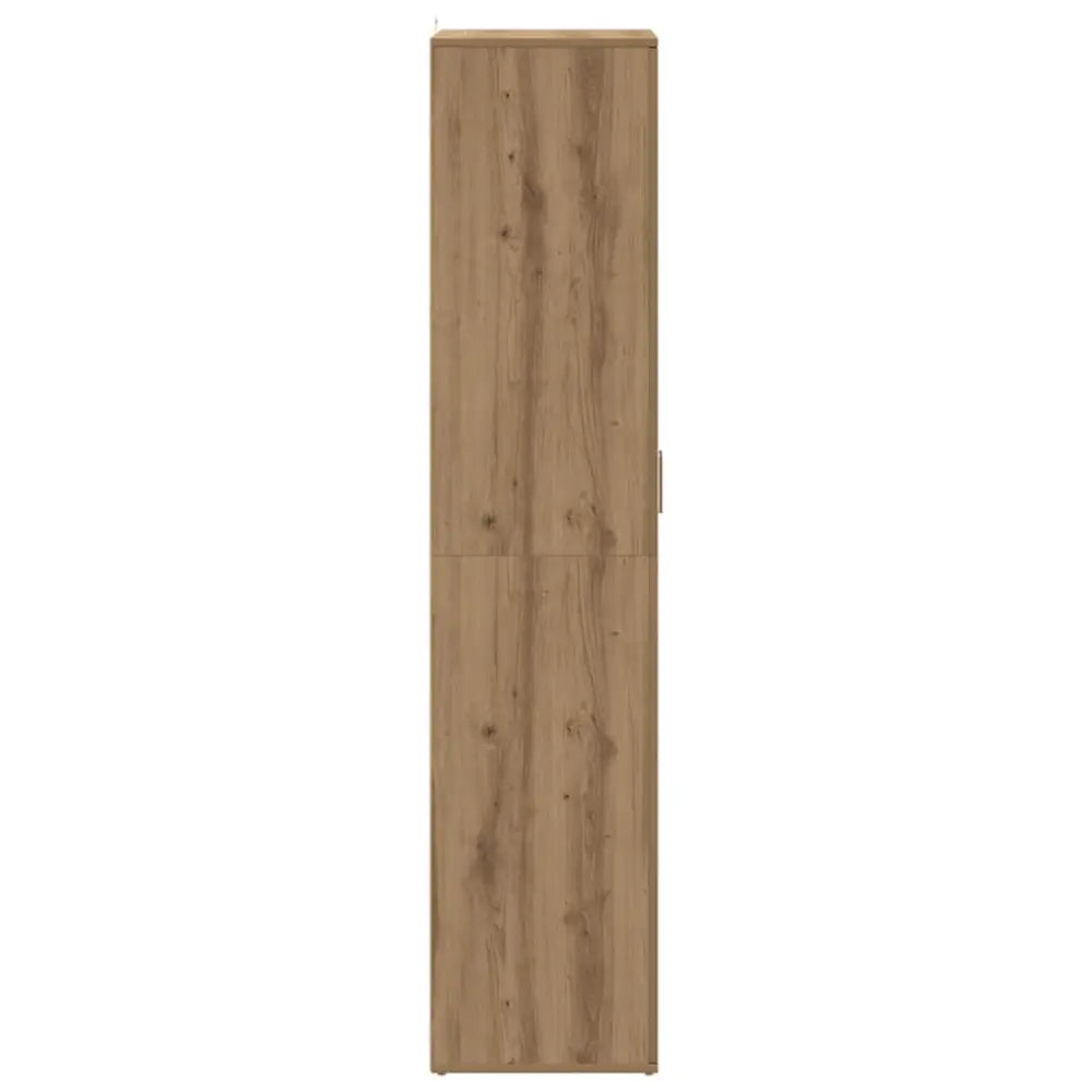 Schoenenkast 80x39x178 cm bewerkt hout artisanaal eikenkleur - Schoenenrekken
