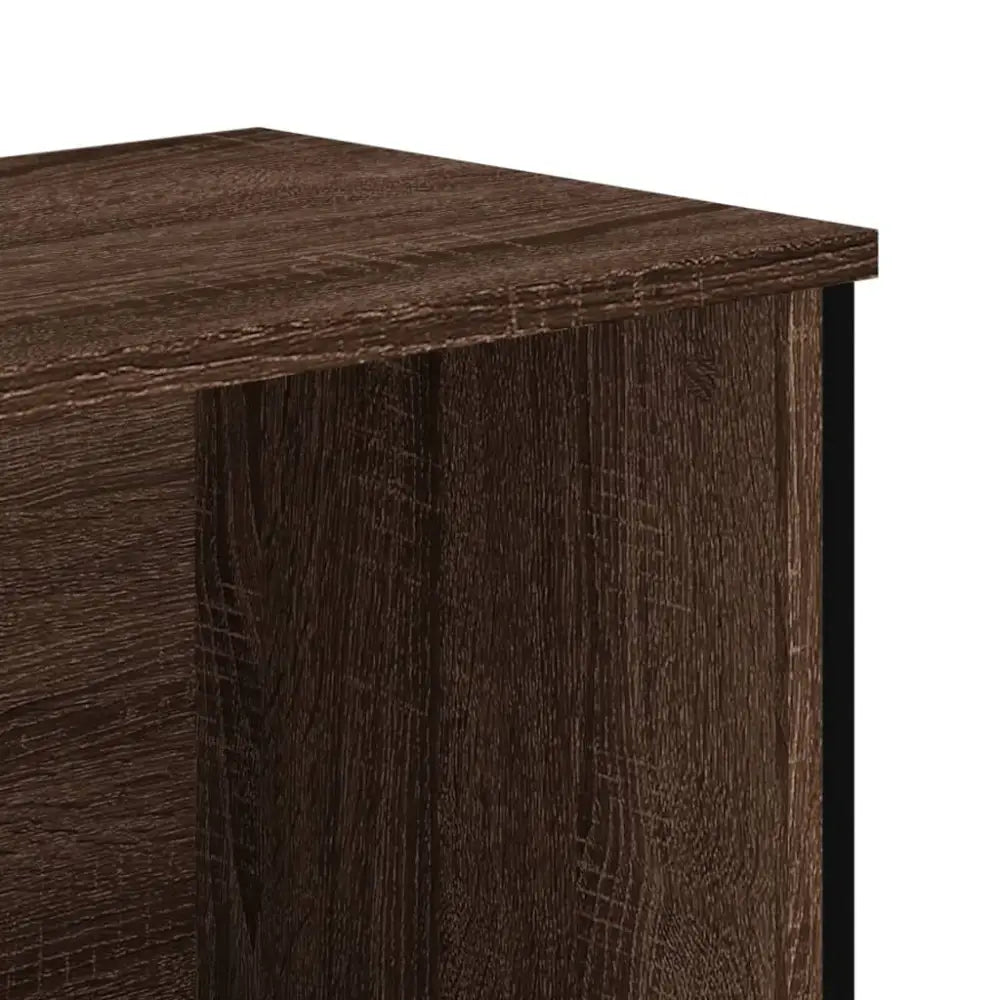 Schoenenkast 90x38x45,5 cm bewerkt hout bruin eikenkleurig - Schoenenrekken