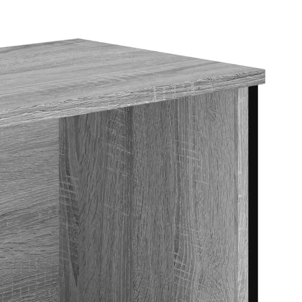 Schoenenkast 90x38x45,5 cm bewerkt hout grijs sonoma eikenkleur - Schoenenrekken