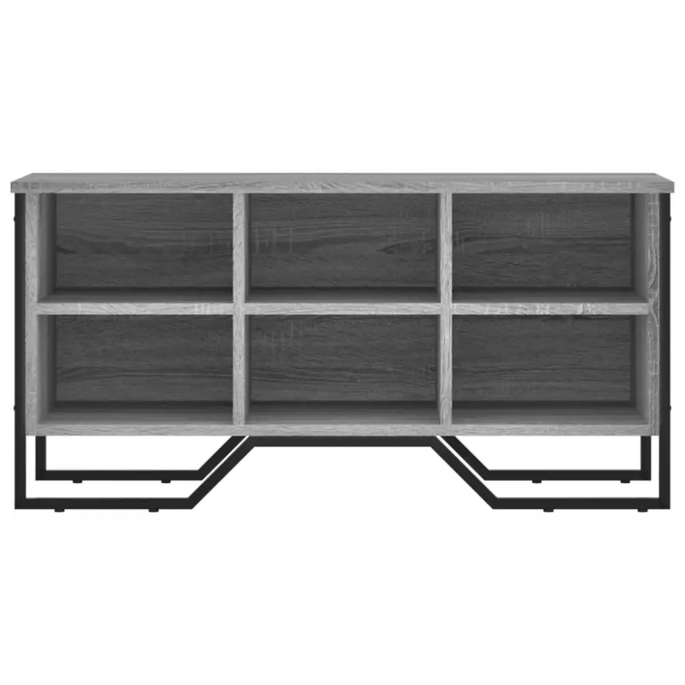 Schoenenkast 90x38x45,5 cm bewerkt hout grijs sonoma eikenkleur - Schoenenrekken