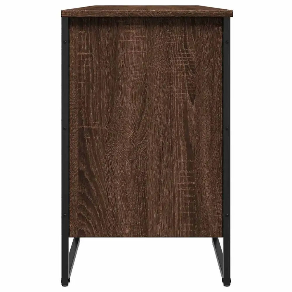 Schoenenkast 90x38x61,5 cm bewerkt hout bruin eikenkleurig - Schoenenrekken