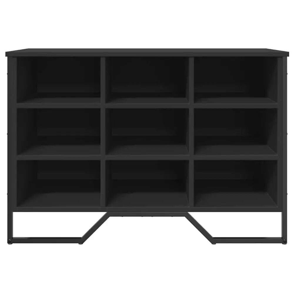Schoenenkast 90x38x61,5 cm bewerkt hout zwart - Schoenenrekken