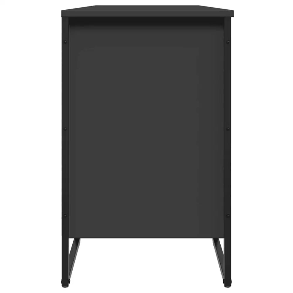 Schoenenkast 90x38x61,5 cm bewerkt hout zwart - Schoenenrekken