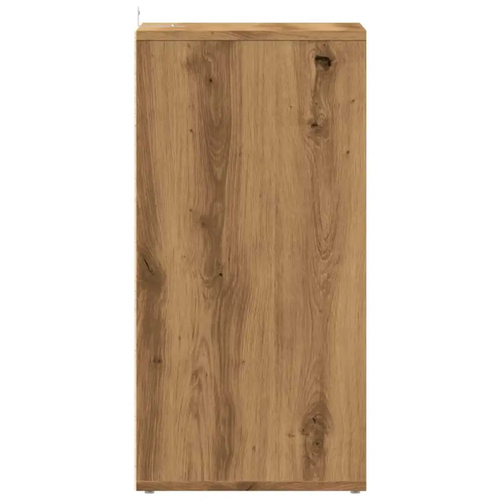 Schoenenkasten 2 st 32x35x70 cm bewerkt hout artisanaal eiken - Schoenenrekken