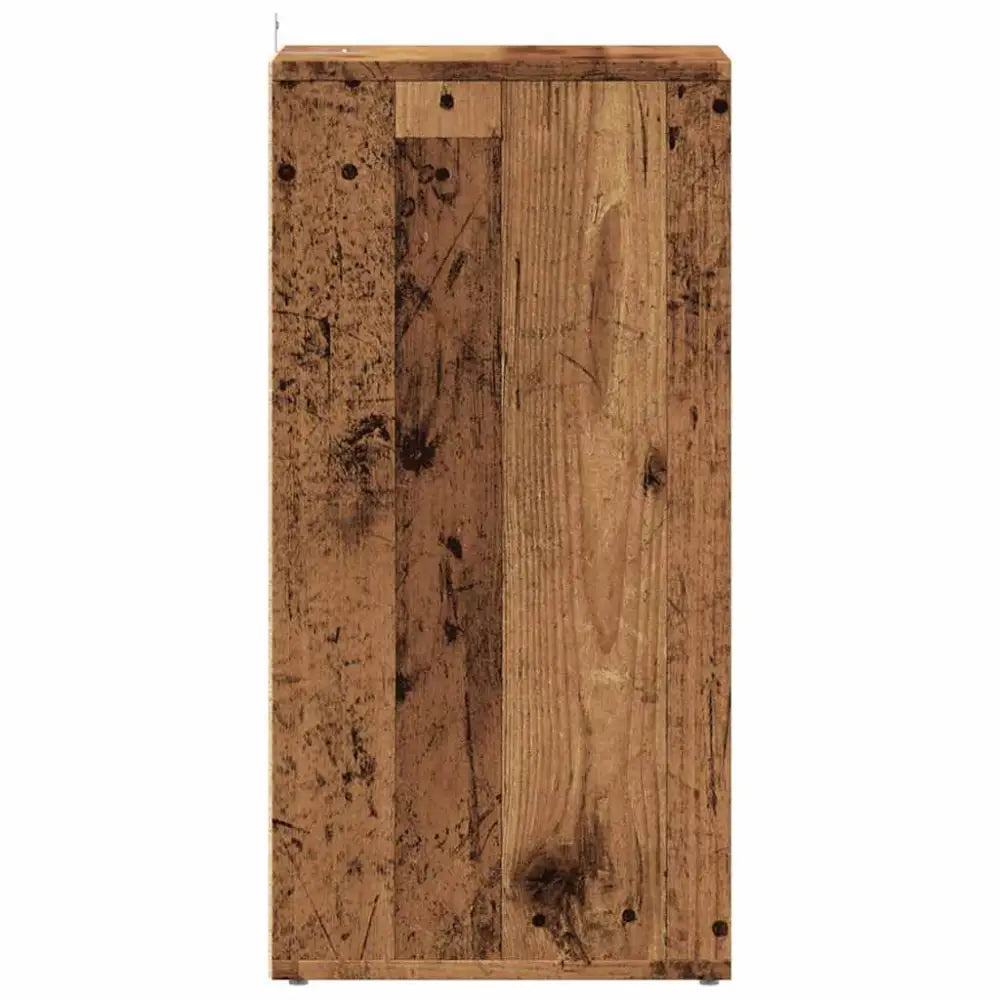 Schoenenkasten 2 st 32x35x70 cm bewerkt hout oud houtkleurig - Schoenenrekken