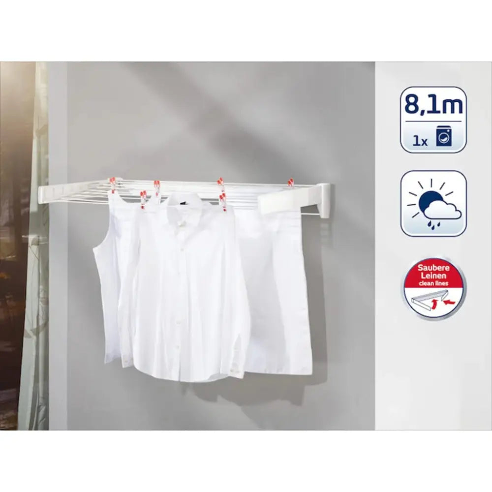 Droogrek Telegant Plus 100 wandmontage wit 83100 - Droogrekken