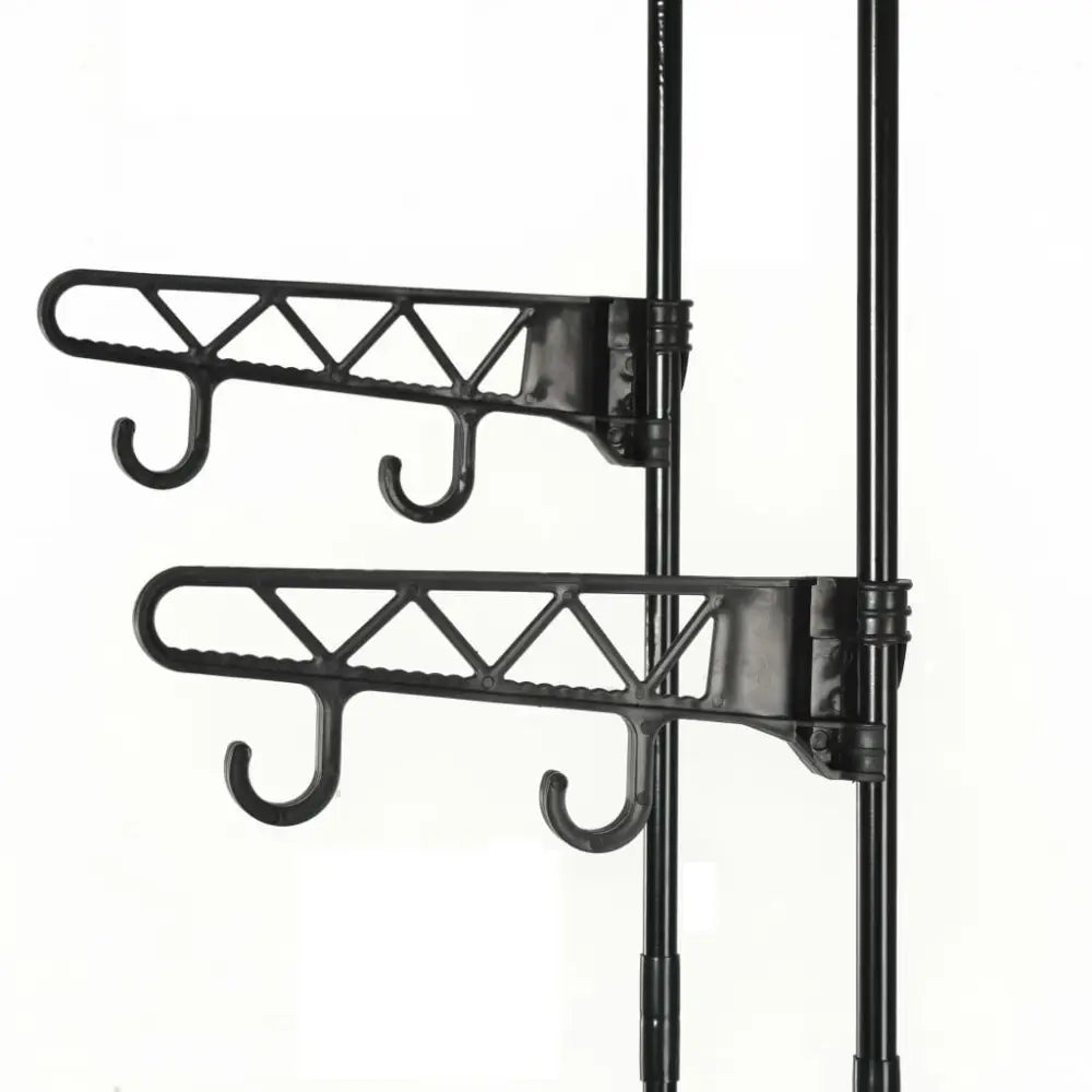 Kledingrek 55x28,5x175 cm staal en ongeweven stof zwart - Kledingrekken & kastinrichting