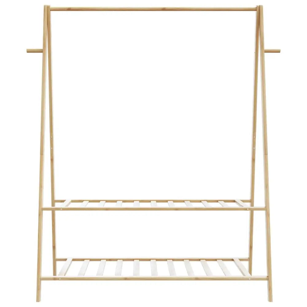 Kledingrek met schappen 132x45,5x150,5 cm bamboe - Kledingrekken & kastinrichting
