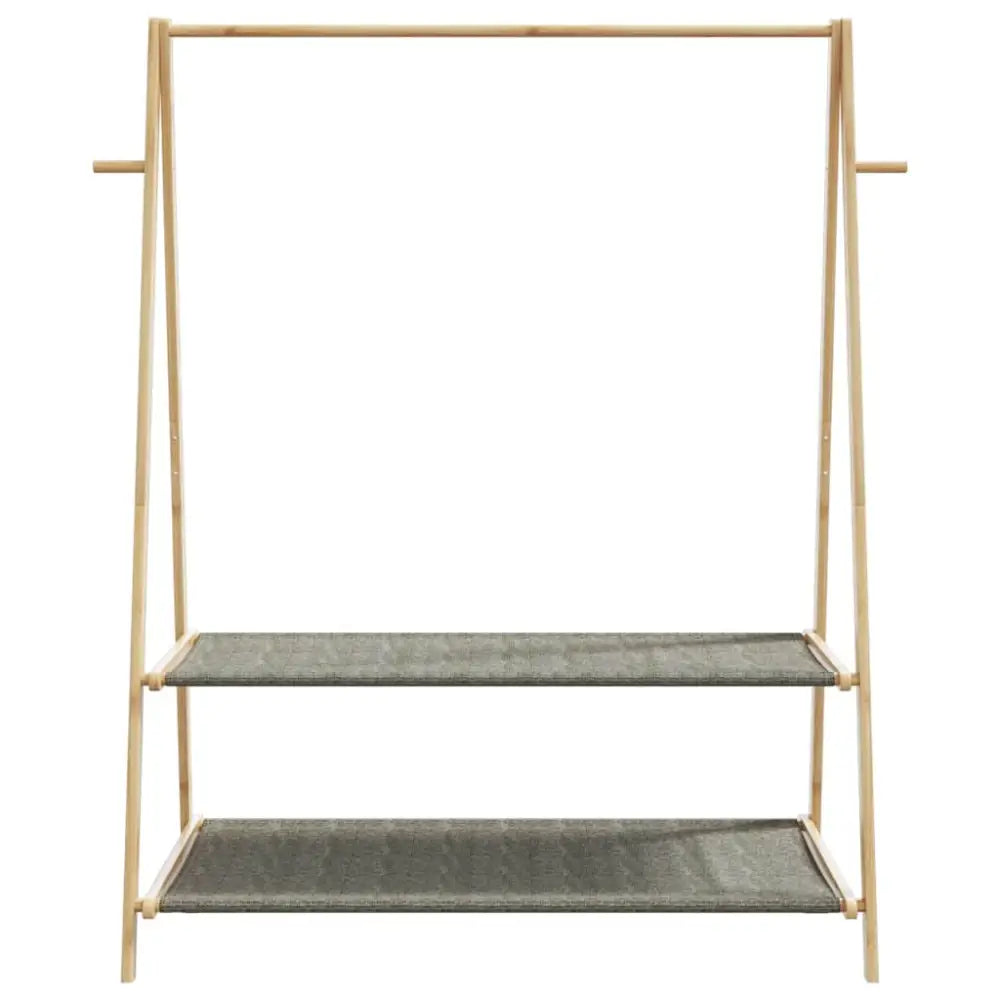 Kledingrek met schappen 132x45,5x150,5 cm bamboe - Kledingrekken & kastinrichting
