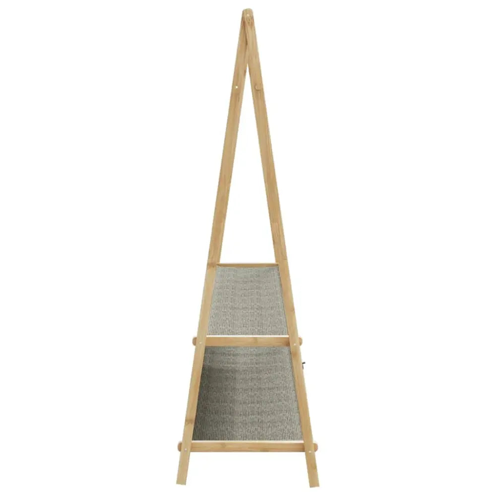 Kledingrek met schappen 132x45,5x150,5 cm bamboe - Kledingrekken & kastinrichting