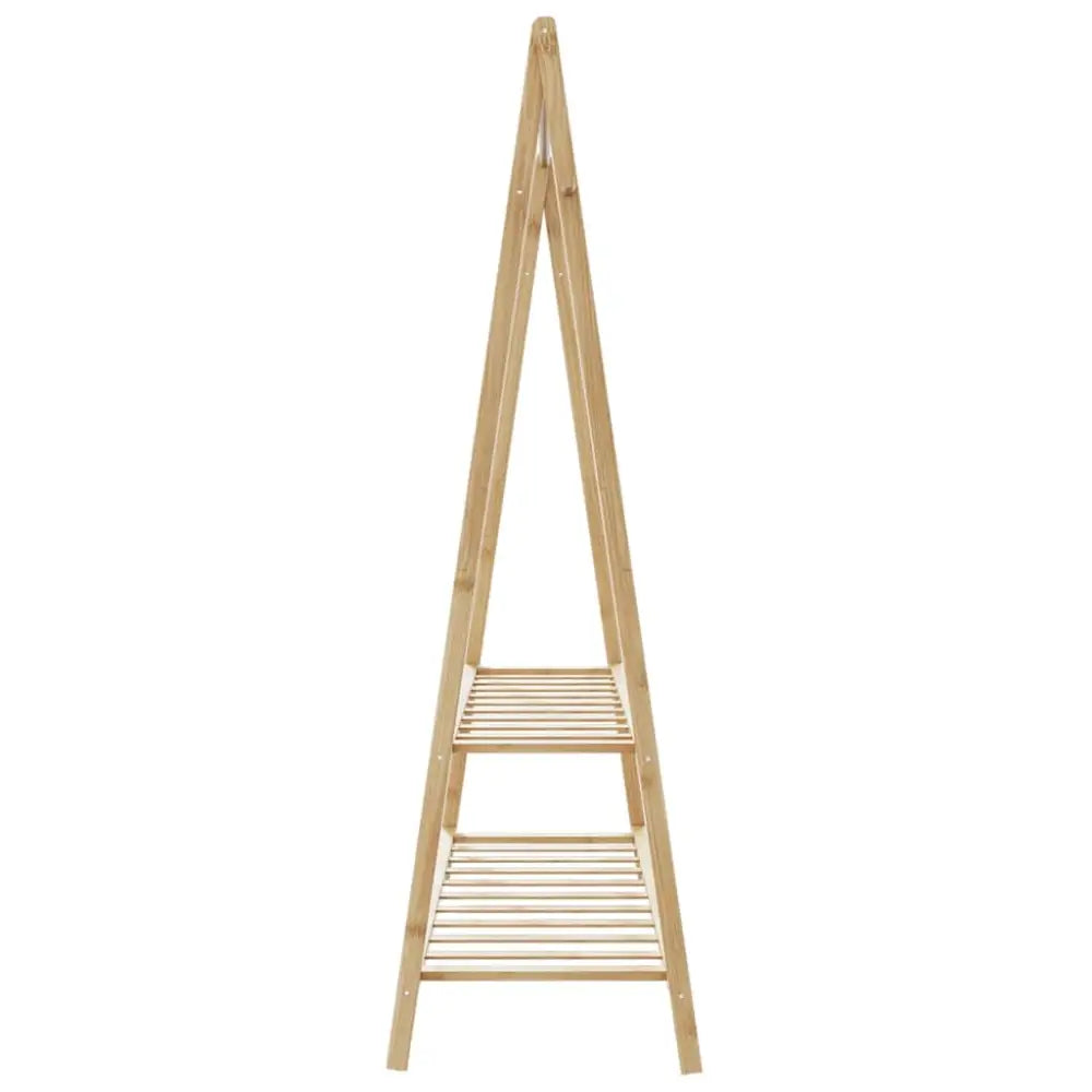 Kledingrek met schappen 132x45,5x150,5 cm bamboe - Kledingrekken & kastinrichting