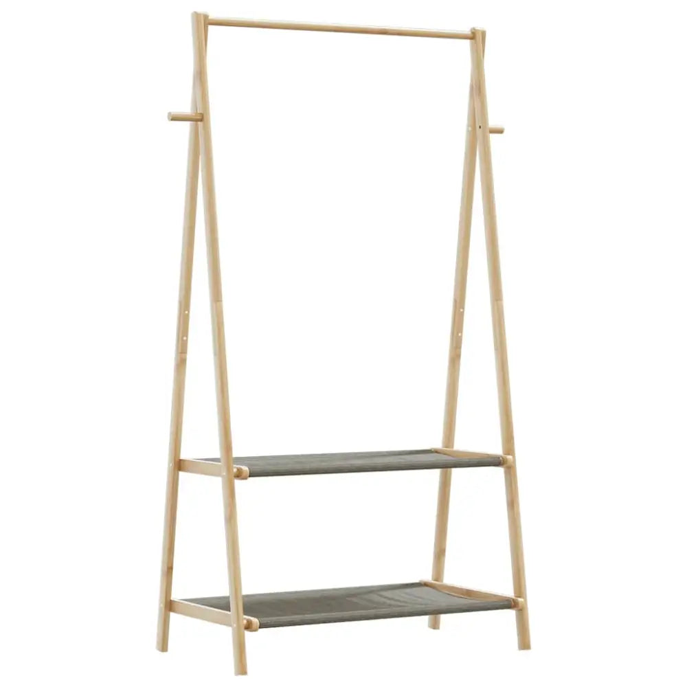 Kledingrek met schappen 96x45,5x150,5 cm bamboe - Kledingrekken & kastinrichting