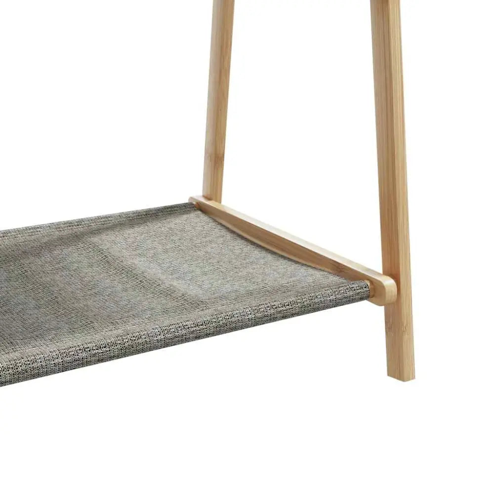 Kledingrek met schappen 96x45,5x150,5 cm bamboe - Kledingrekken & kastinrichting