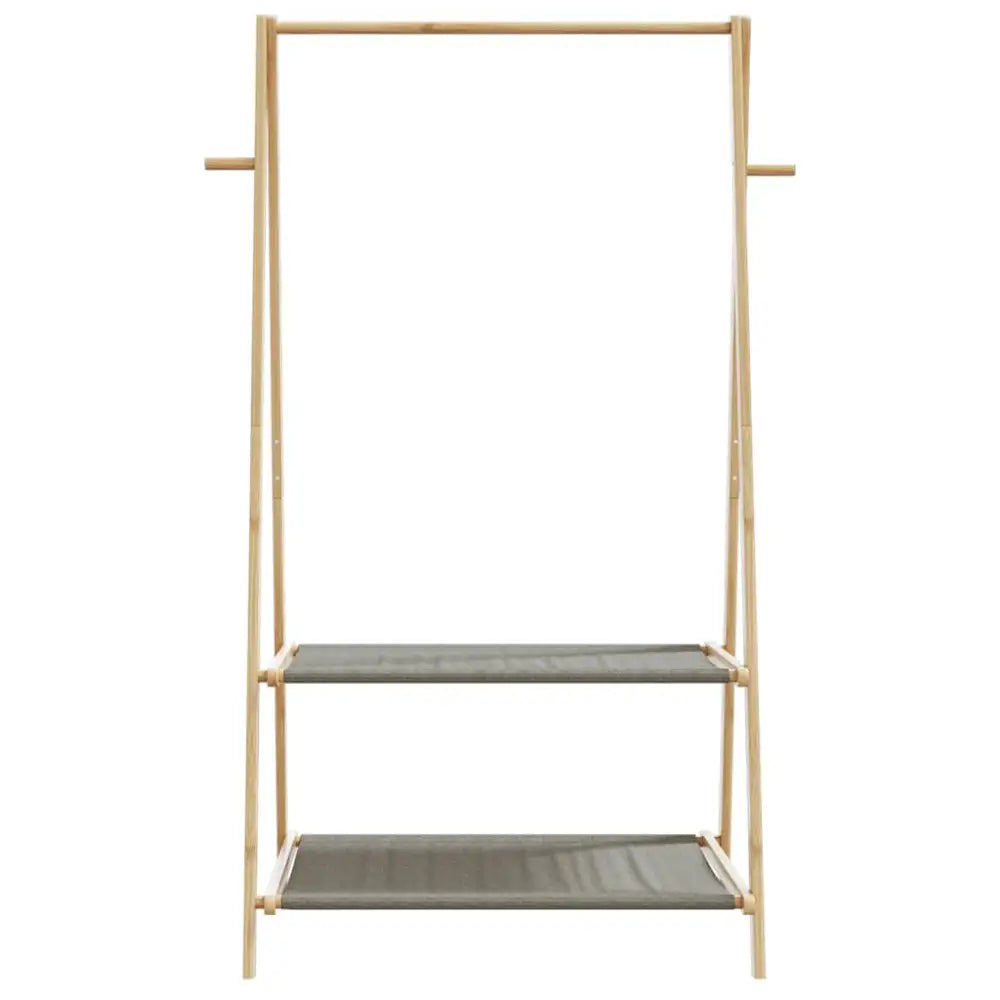 Kledingrek met schappen 96x45,5x150,5 cm bamboe - Kledingrekken & kastinrichting
