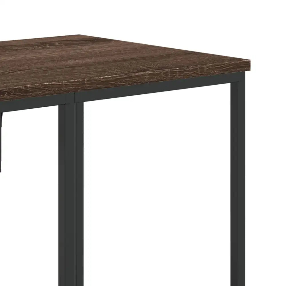 Kledingrek met schappen bewerkt hout bruin eikenkleur - Kledingrekken & kastinrichting