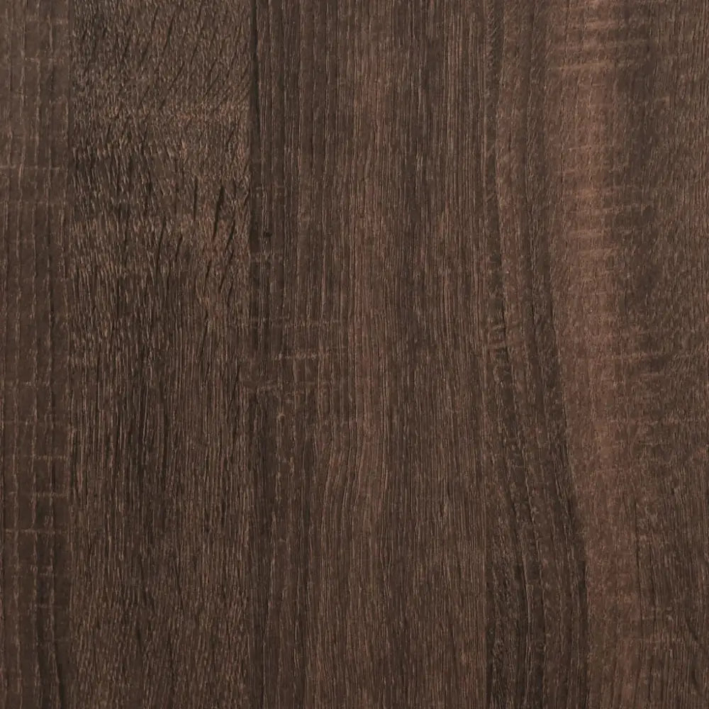 Kledingrek met schappen bewerkt hout bruin eikenkleur - Kledingrekken & kastinrichting