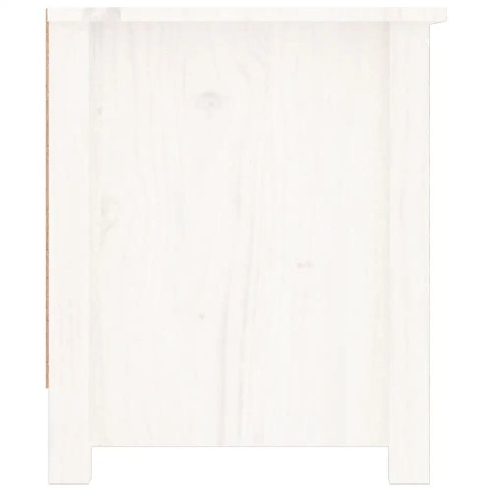 Schoenenkast 110x38x45,5 cm massief grenenhout wit - Schoenenrekken