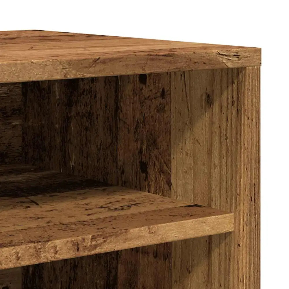 Schoenenkast 32x35x70 cm bewerkt hout oud houtkleurig - Schoenenrekken