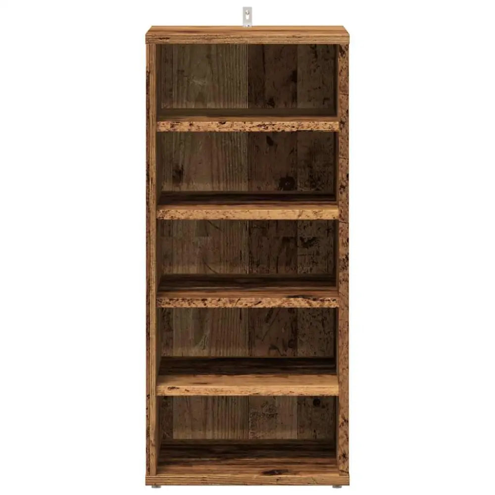 Schoenenkast 32x35x70 cm bewerkt hout oud houtkleurig - Schoenenrekken