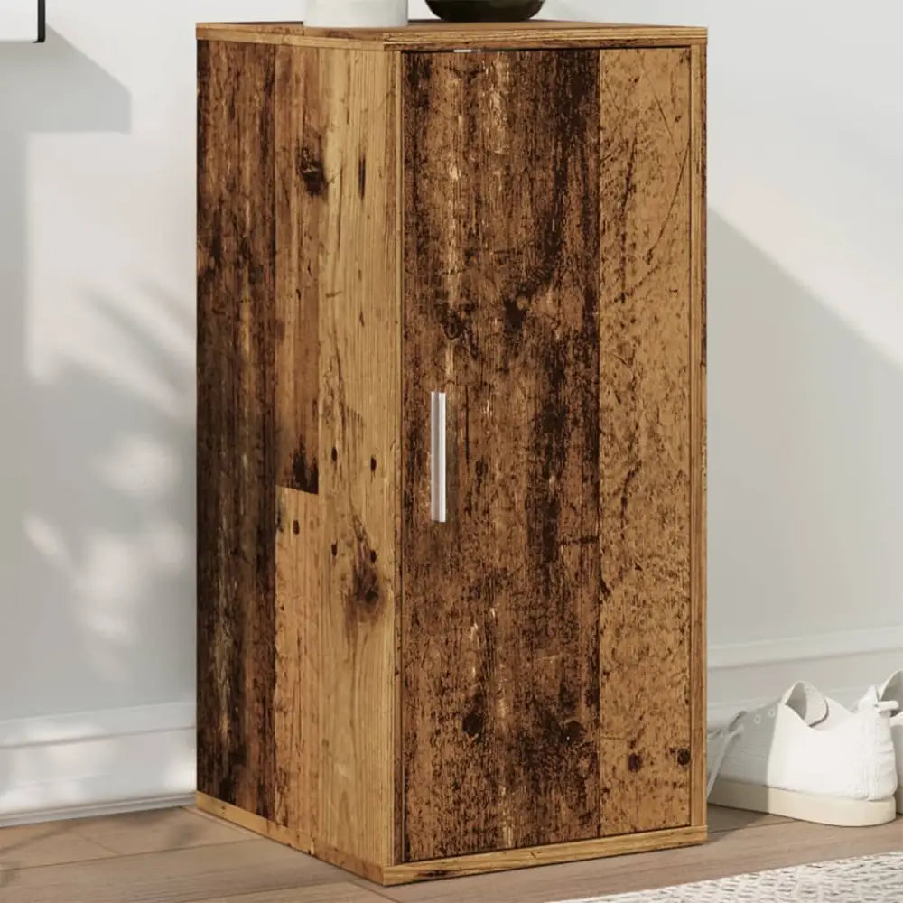 Schoenenkast 32x35x70 cm bewerkt hout oud houtkleurig - Schoenenrekken