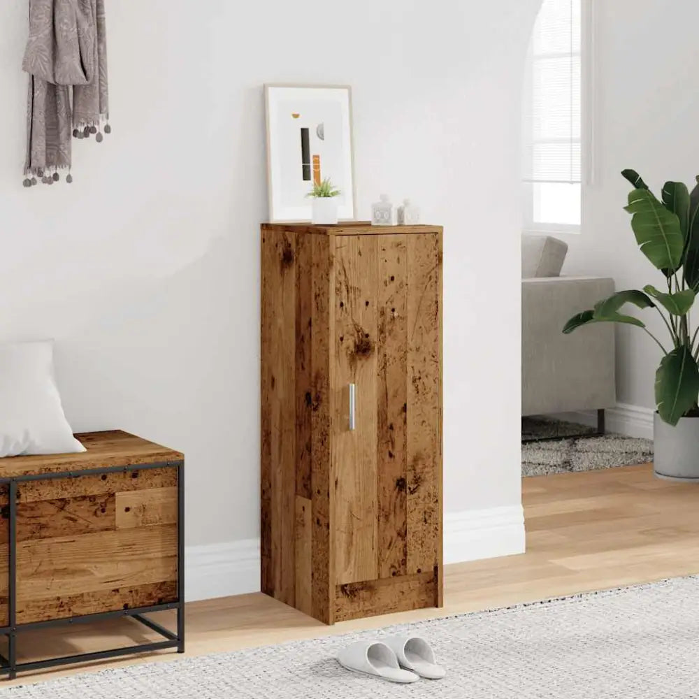 Schoenenkast 32x35x92 cm bewerkt hout oud houtkleurig - Schoenenrekken