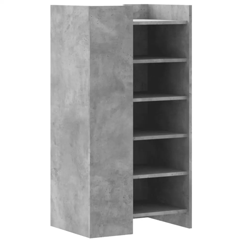 Schoenenkast 52x37,5x100 cm bewerkt hout betongrijs - Schoenenrekken