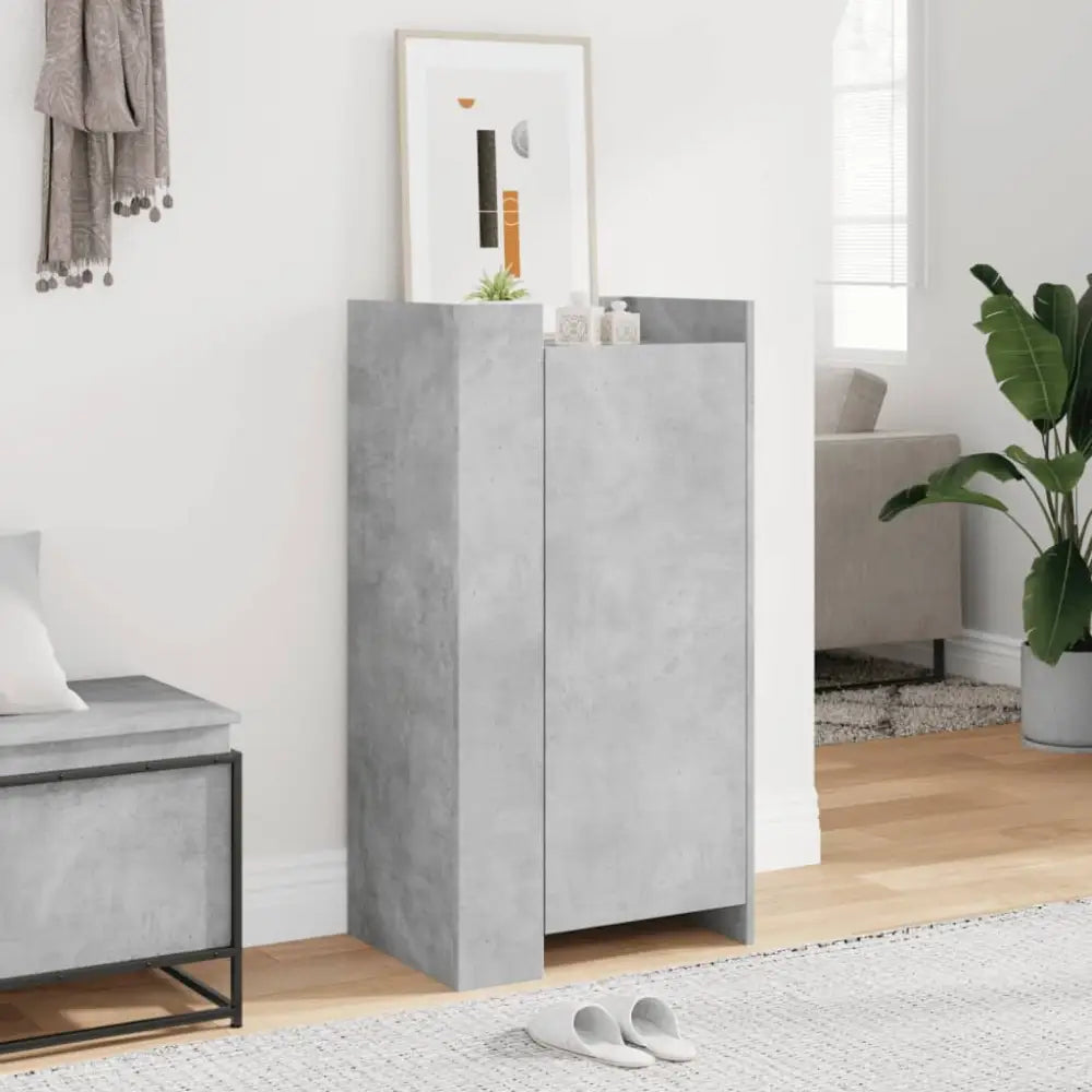 Schoenenkast 52x37,5x100 cm bewerkt hout betongrijs - Schoenenrekken