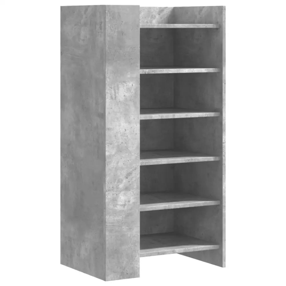 Schoenenkast 52x37,5x100 cm bewerkt hout betongrijs - Schoenenrekken