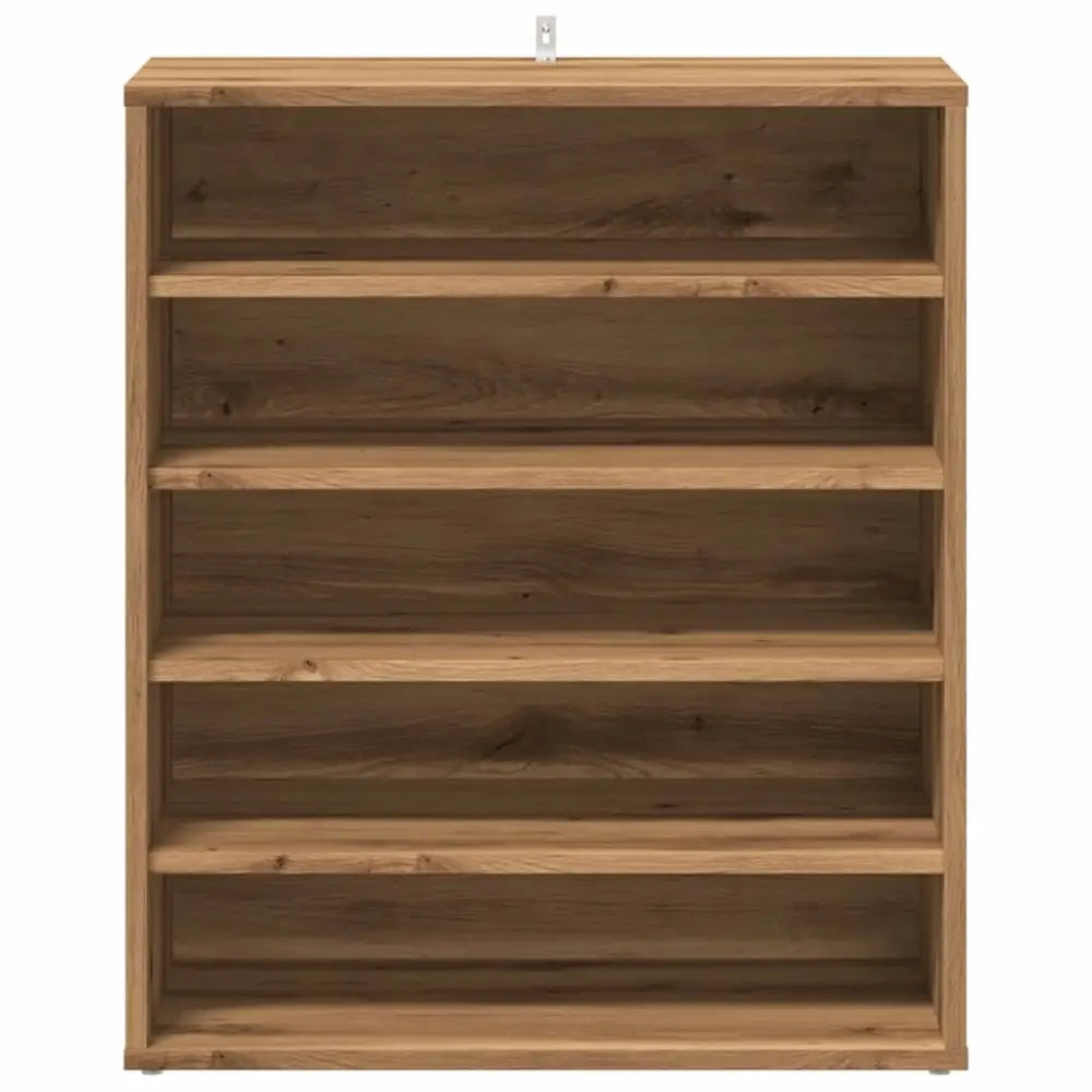 Schoenenkast 60x35x70 cm bewerkt hout artisanaal eikenkleur - Schoenenrekken