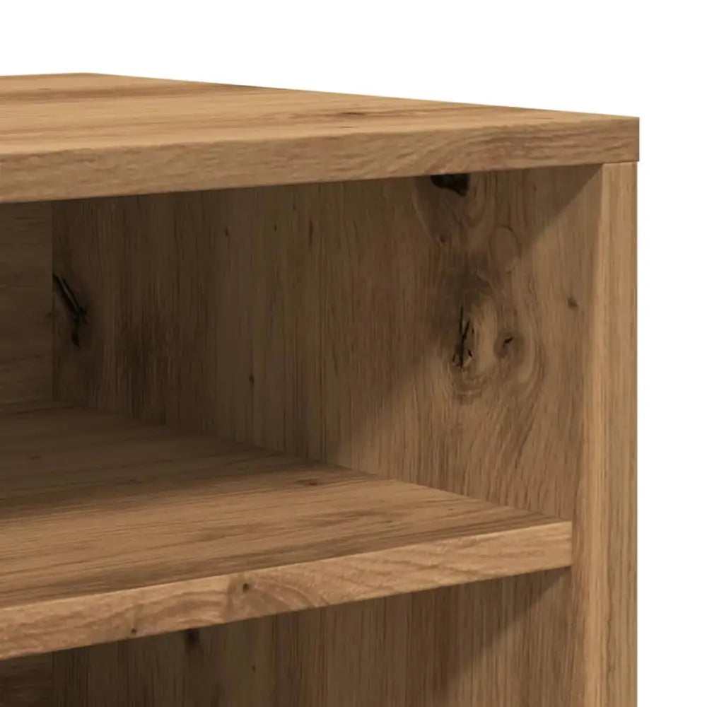 Schoenenkast 60x35x70 cm bewerkt hout artisanaal eikenkleur - Schoenenrekken