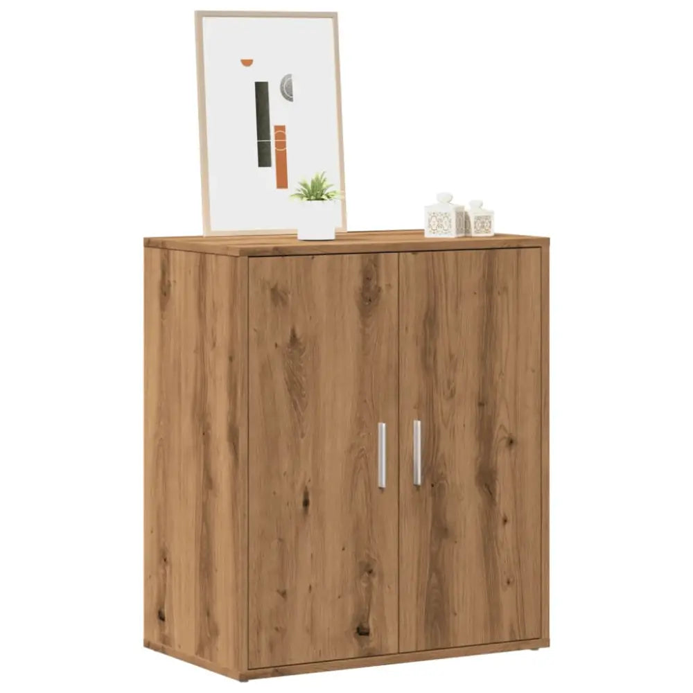 Schoenenkast 60x35x70 cm bewerkt hout artisanaal eikenkleur - Schoenenrekken