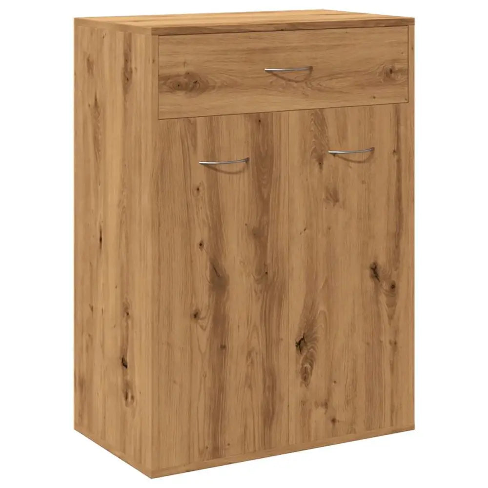 Schoenenkast 60x35x84 cm bewerkt hout artisanaal eikenkleur - Schoenenrekken