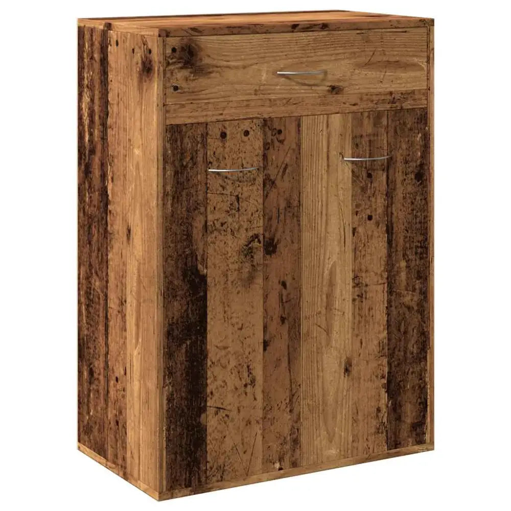 Schoenenkast 60x35x84 cm bewerkt hout oud houtkleurig - Schoenenrekken