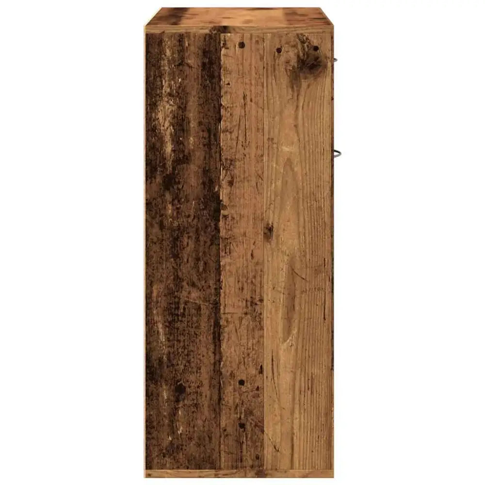 Schoenenkast 60x35x84 cm bewerkt hout oud houtkleurig - Schoenenrekken