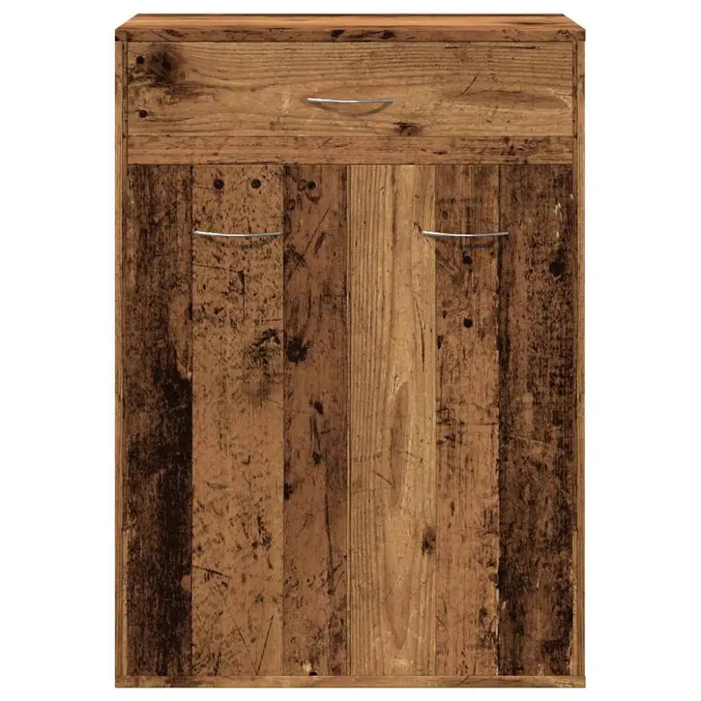 Schoenenkast 60x35x84 cm bewerkt hout oud houtkleurig - Schoenenrekken