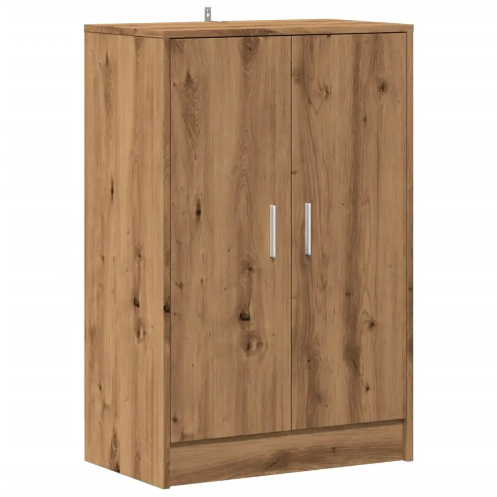 Schoenenkast 60x35x92 cm bewerkt hout artisanaal eikenkleur - Schoenenrekken
