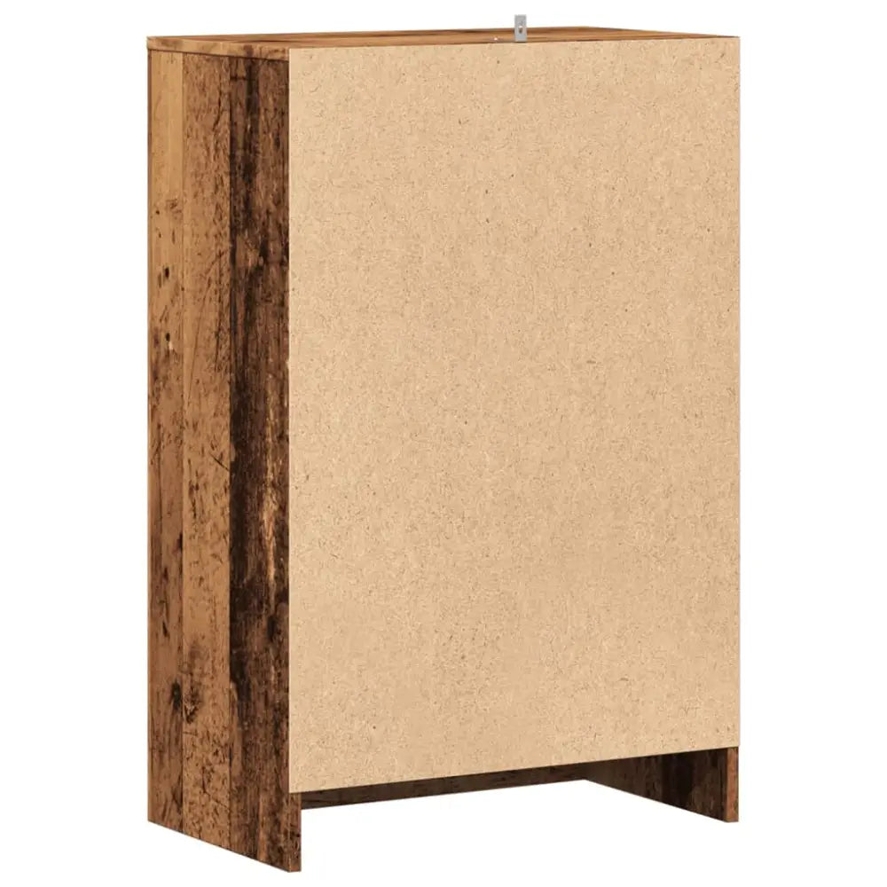 Schoenenkast 60x35x92 cm bewerkt hout oud houtkleurig - Schoenenrekken