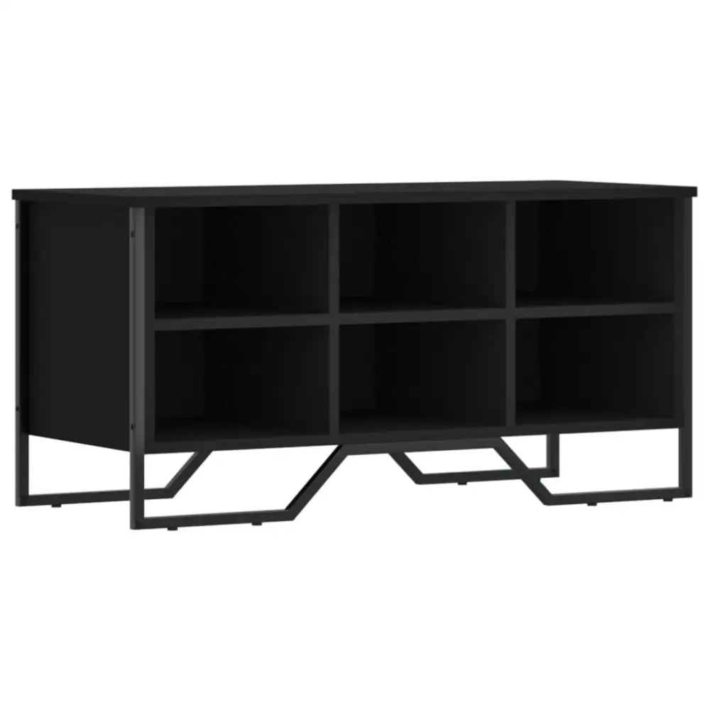 Schoenenkast 90x38x45,5 cm bewerkt hout zwart - Schoenenrekken