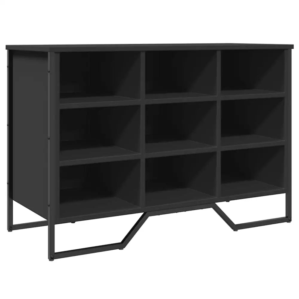 Schoenenkast 90x38x61,5 cm bewerkt hout zwart - Schoenenrekken