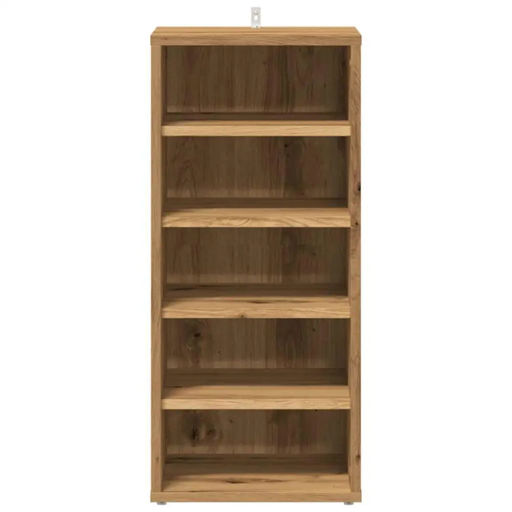 Schoenenkasten 2 st 32x35x70 cm bewerkt hout artisanaal eiken - Schoenenrekken